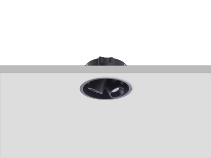 שקוע תקרה אינספריה כפול - 2x5W - לבן חם - גוף שחור