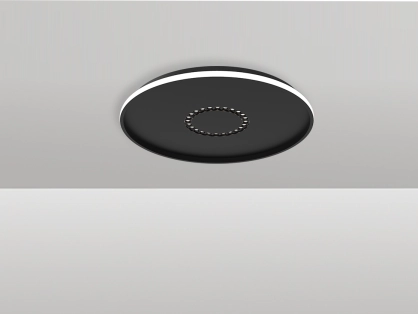 צמוד תקרה וגאס 24W + 40W - לבן חם - גוף שחור - ק.80