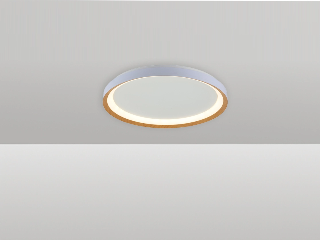 צמוד תקרה תלתן CCT 30W - גוף לבן / עץ - ק.41