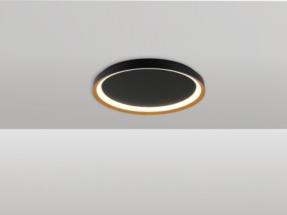 צמוד תקרה תלתן CCT 30W - גוף שחור / עץ - ק.41